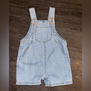 Denim Blue Baby 12 month Organic Little Planet Overalls Shorttalls One Piece